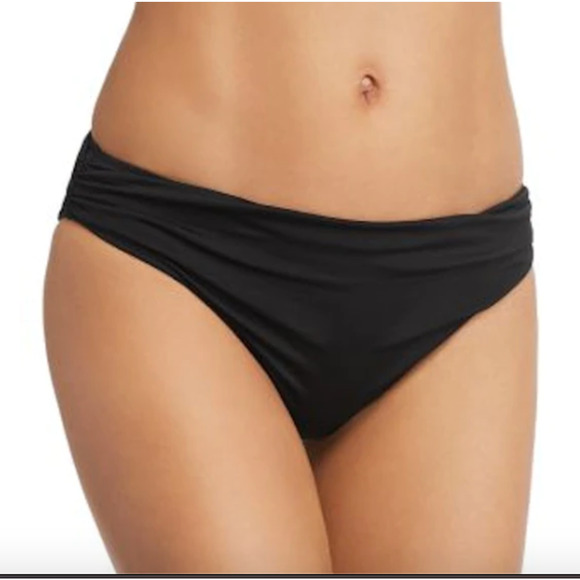 STELLA MCCARTNEY Women's Black and Cream Cheeky Bikini Bottom Size Small NWT - Picture 1 of 3